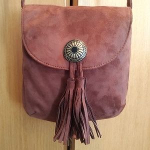 NWOT Madden Girl Brown Suede Crossbody Purse